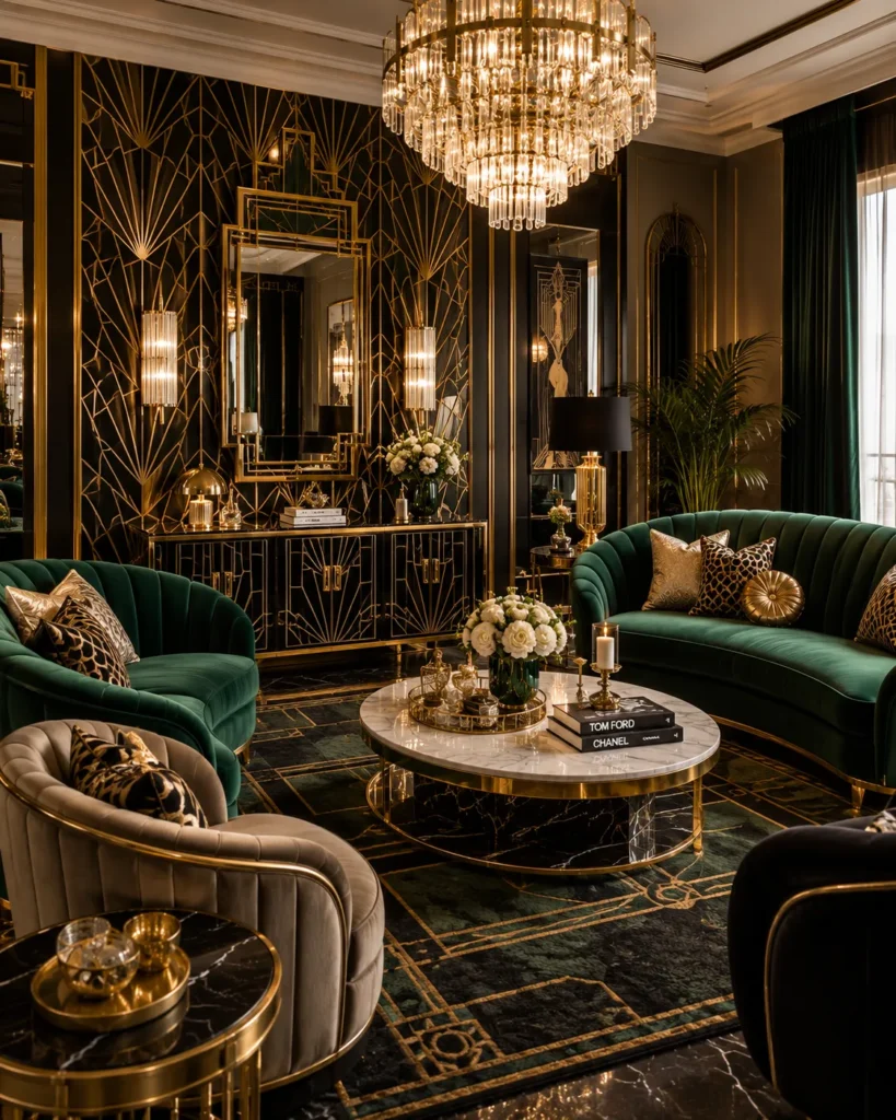 Art Deco Glam Living Room