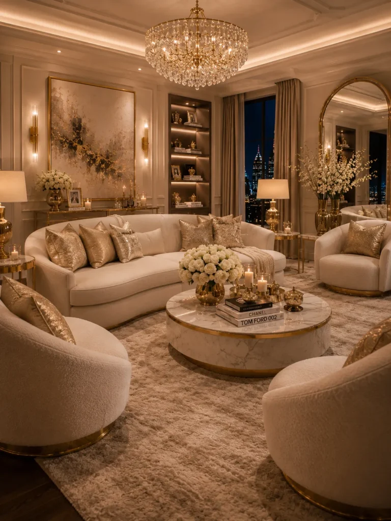 Curved Furniture for Soft Glam