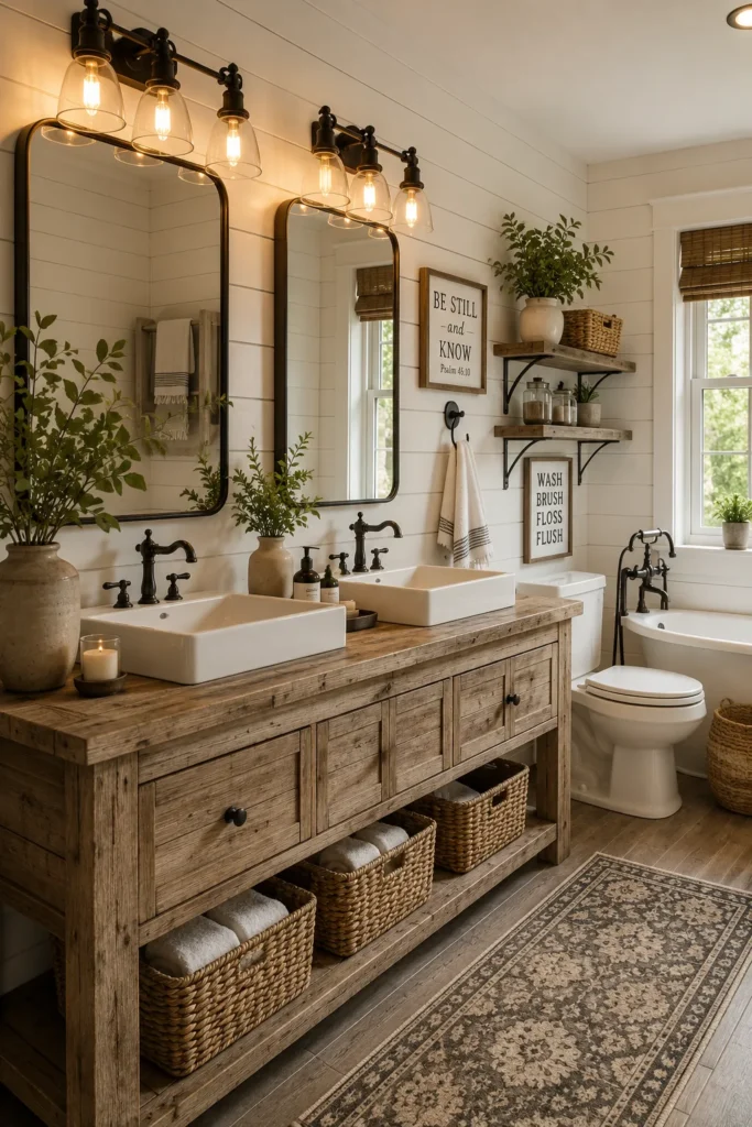 Farmhouse Vanity Lights with Rustic Charm