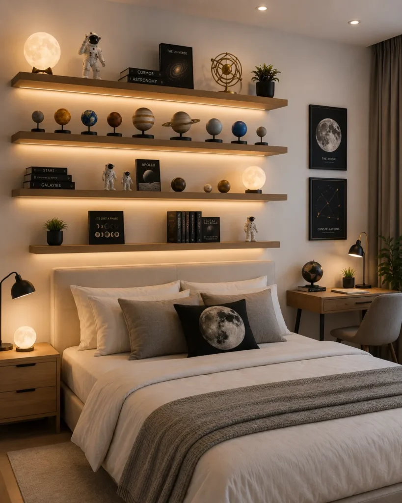 Floating Planet Shelf Display