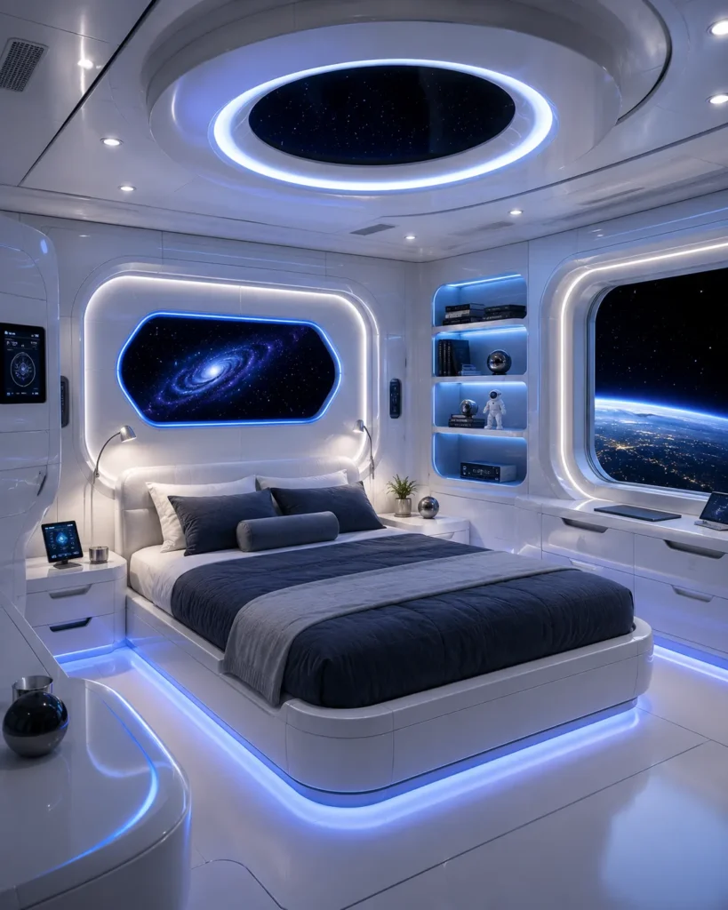 Modern Space Capsule Bedroom