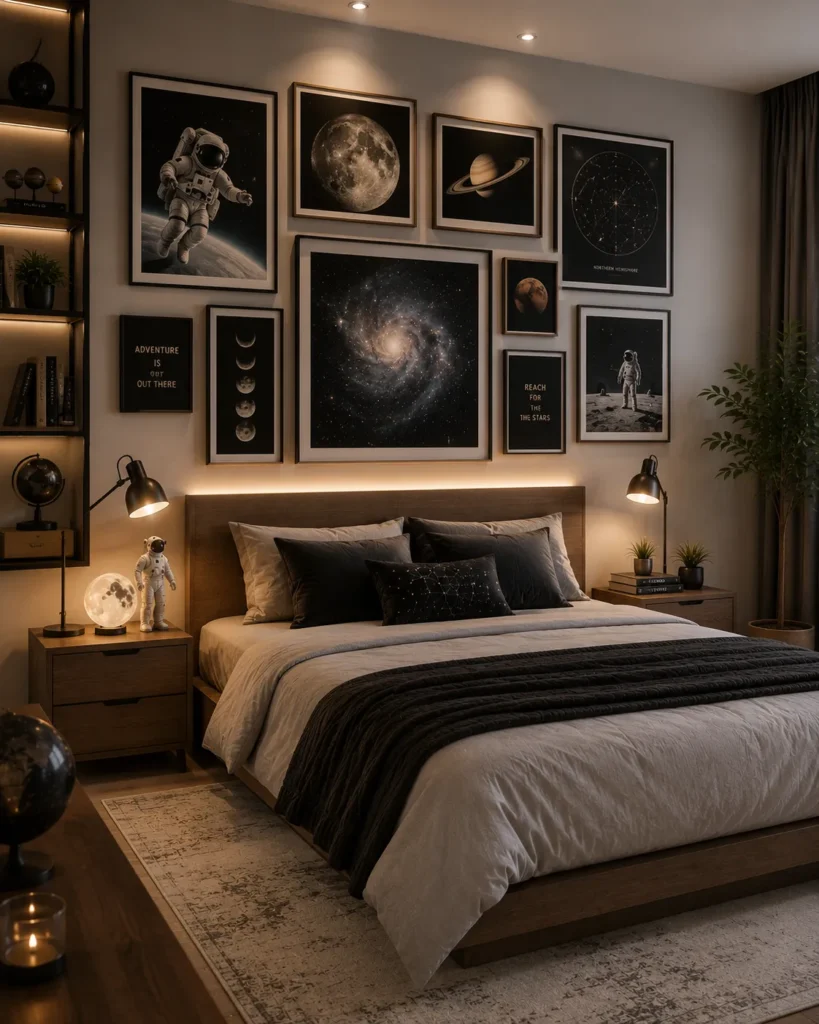 Space-Themed Gallery Wall