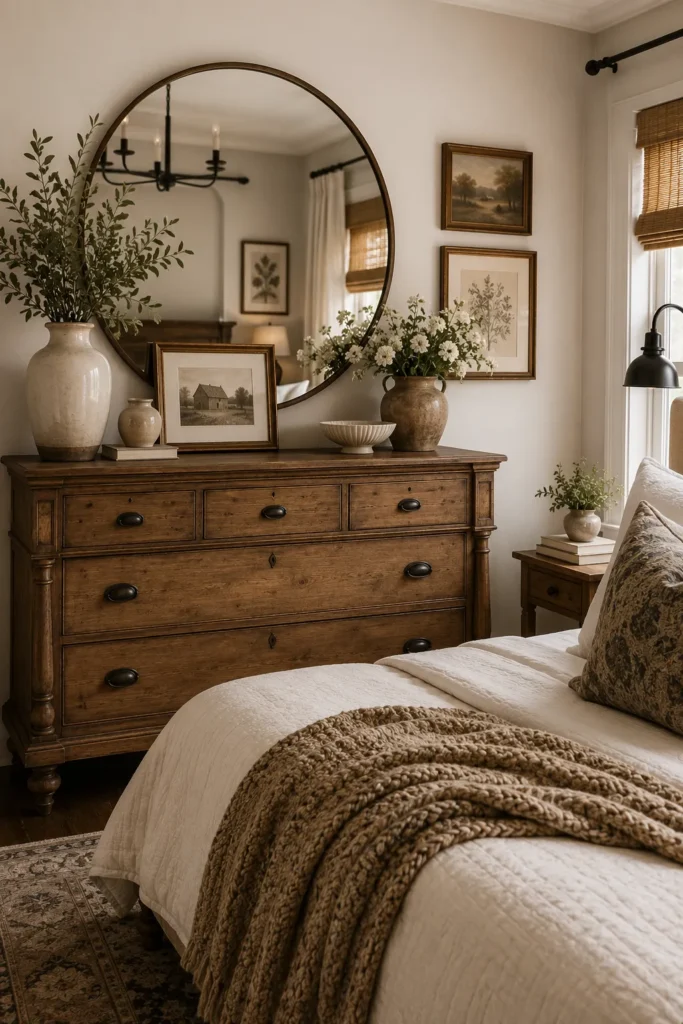 Antique Dresser with Modern Decor