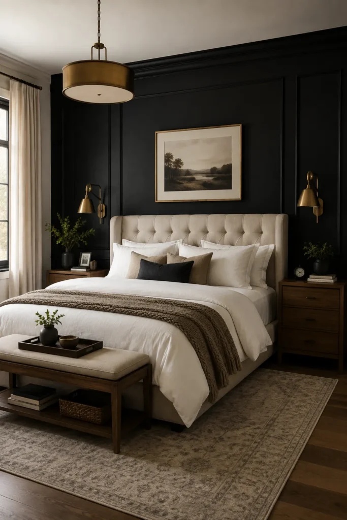 Black Accent Wall Elegance