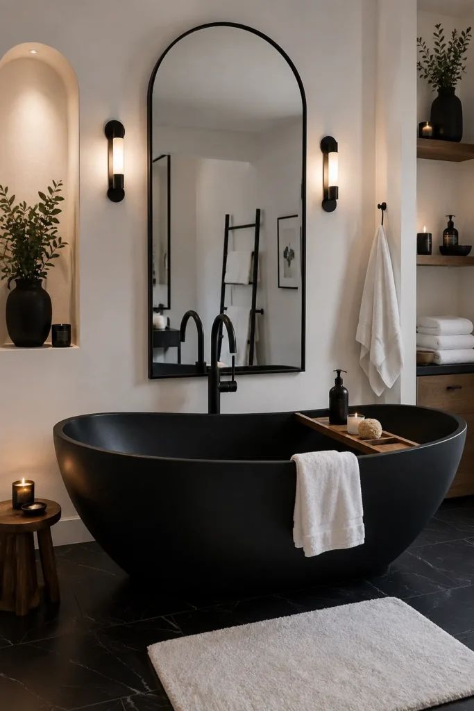 Black Freestanding Bathtub