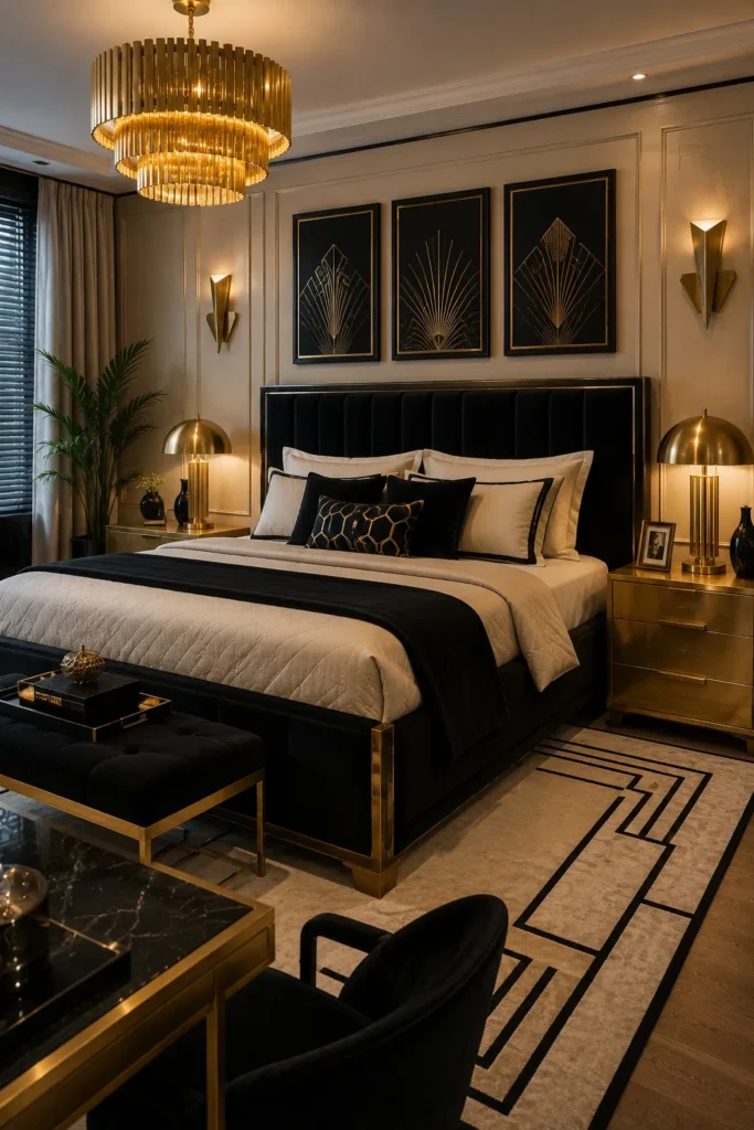 Brass and Black Accents