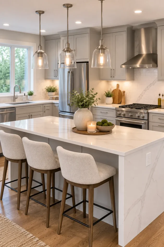 Brushed Nickel Pendants