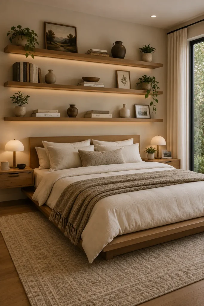 Built-In Floating Shelves