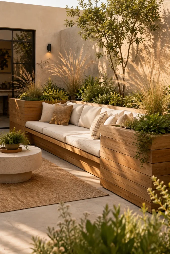 Built-In Planter Bench