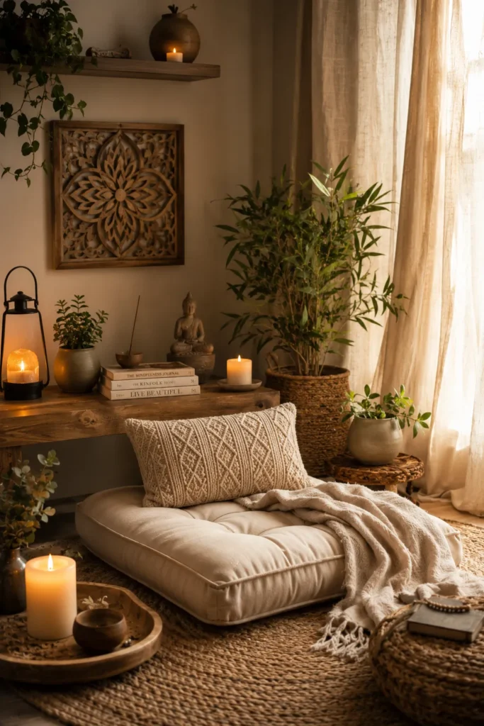 Candlelit Meditation Corner