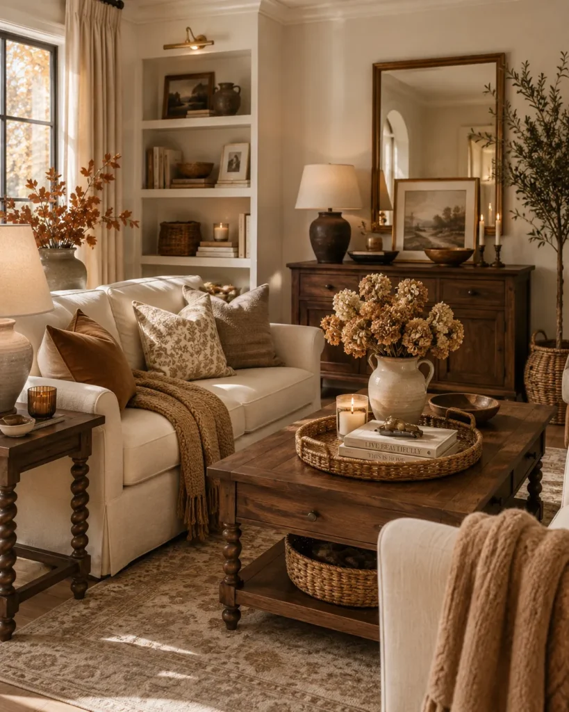 Cozy Fall-Inspired Living Room