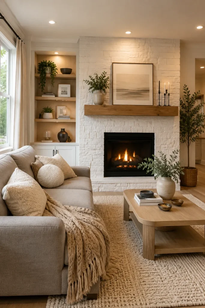 Cozy Fireplace Focus