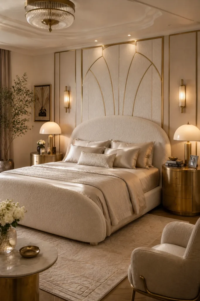 Curved Upholstered Bed
