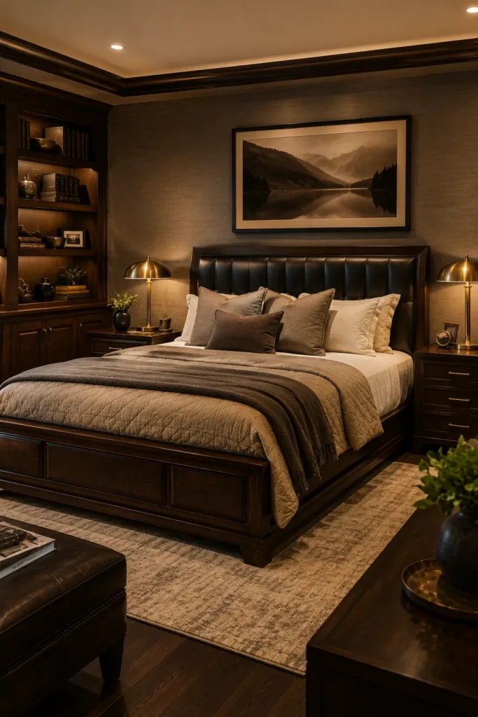 Dark Wood Luxury Bedroom