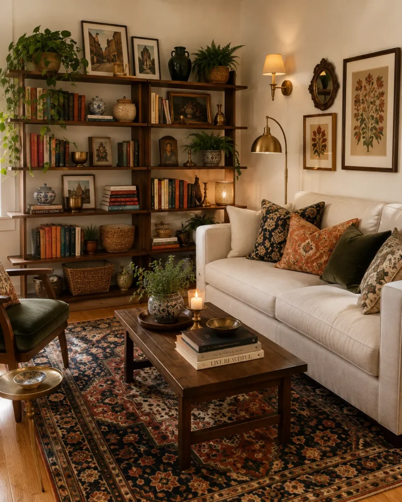 Eclectic Layered Shelving