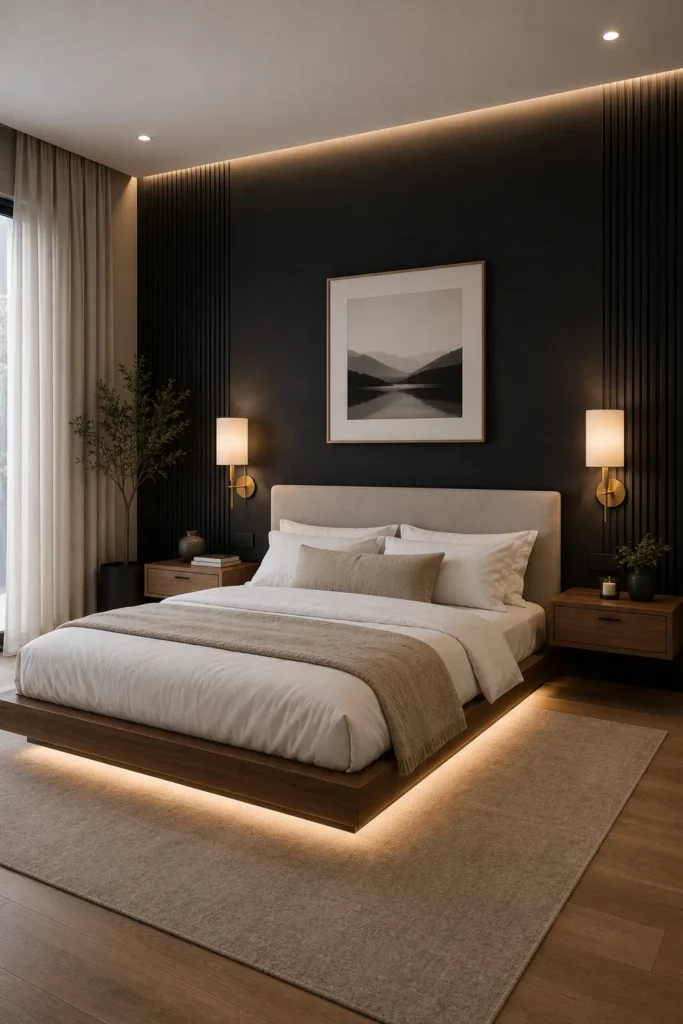 Floating Nightstands for a Clean Look