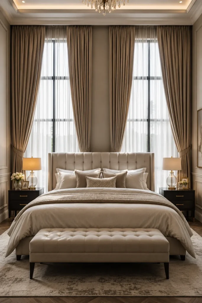  Floor-to-Ceiling Curtain Bedroom