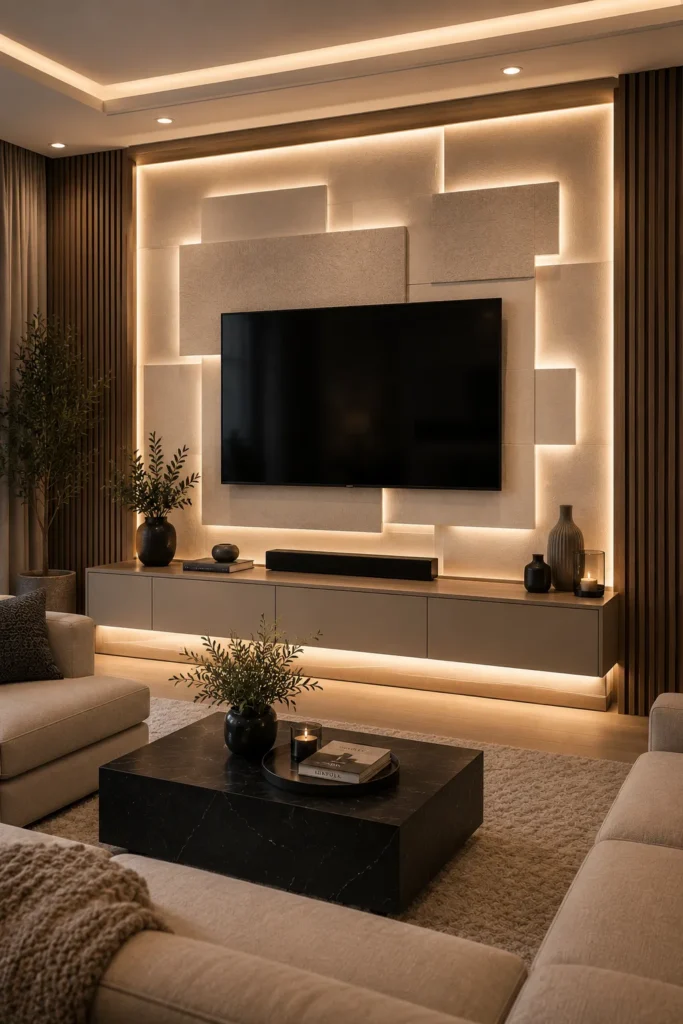 LED Backlit 3D TV Wall