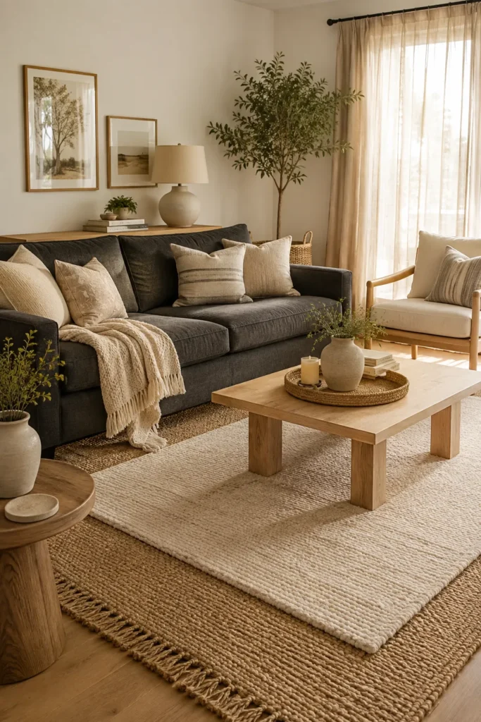 Layered Neutral Rugs