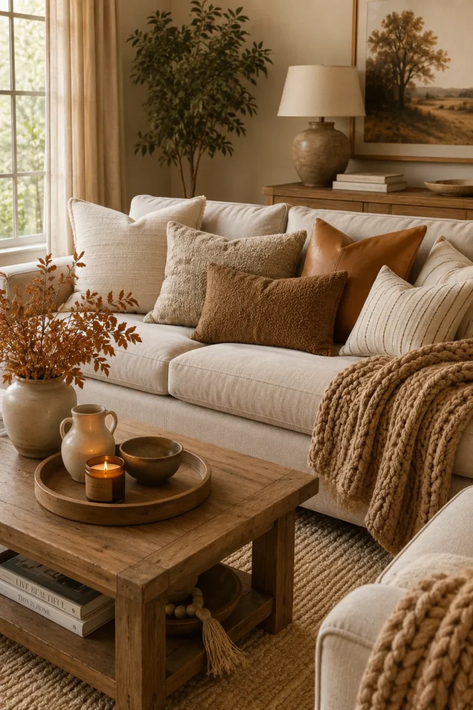 Layered Neutral Sofa