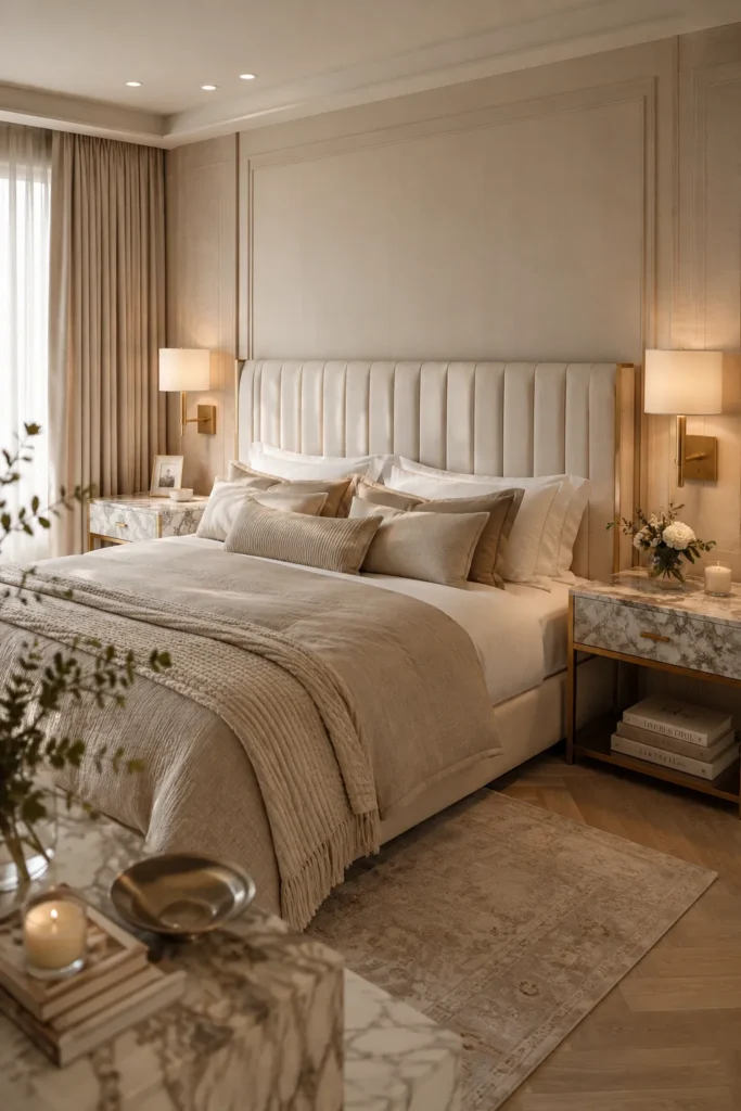  Luxe Marble Accent Bedroom