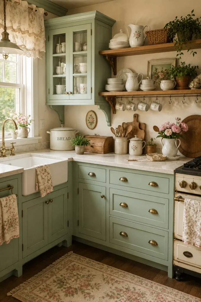 Mint Green Cabinets
