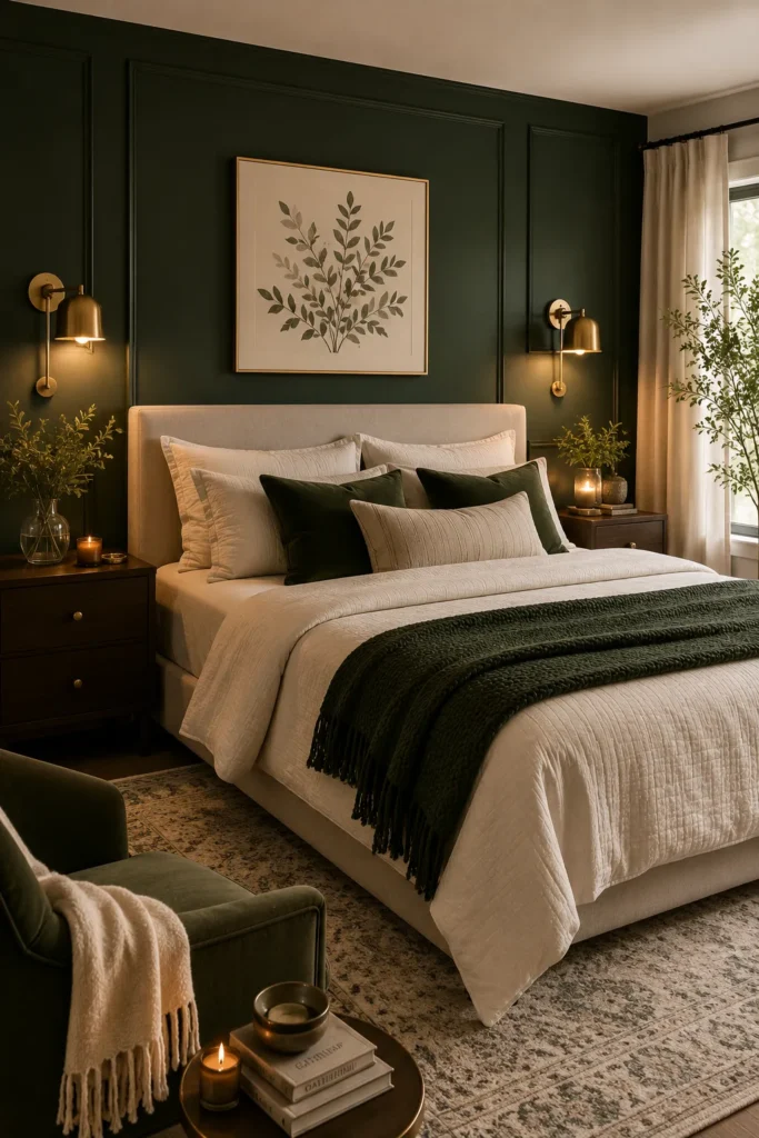 Moody Forest Green Wall