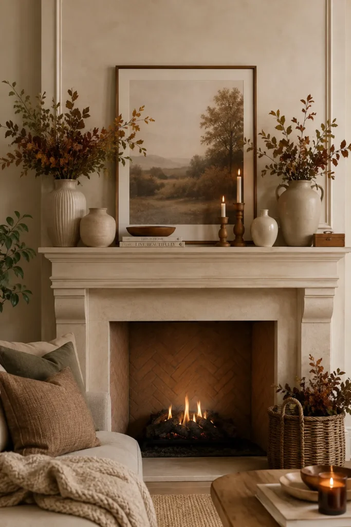 Muted Fall Mantel