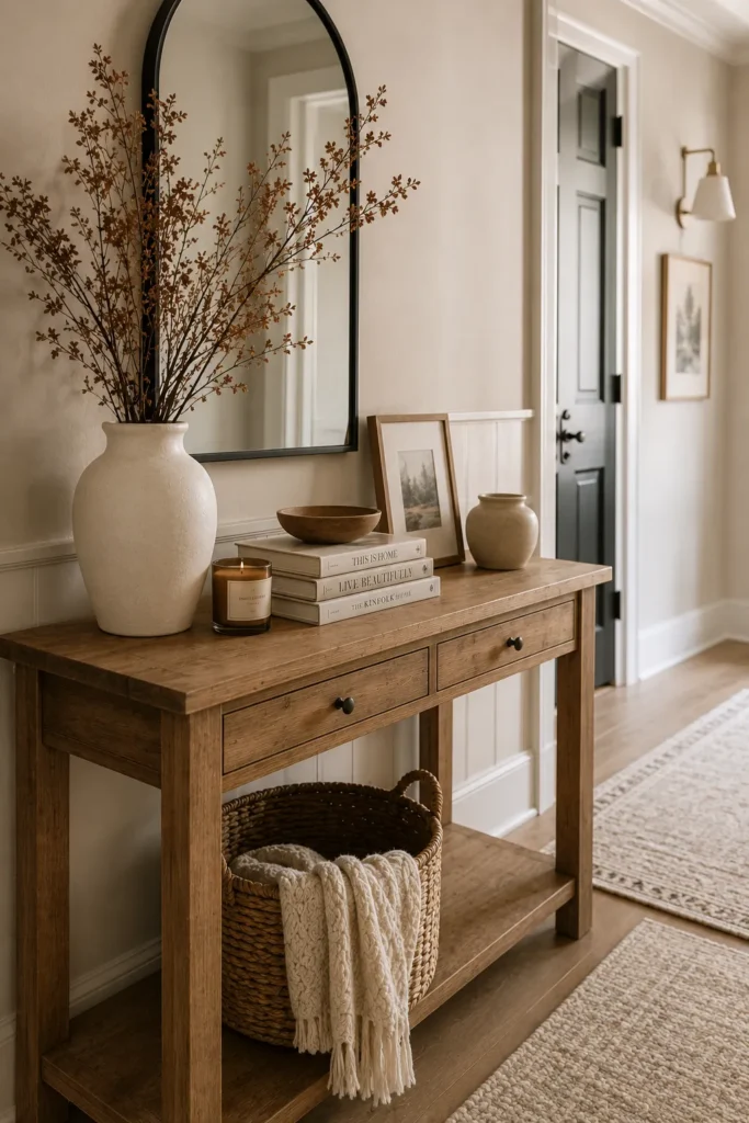 Natural Wood Console