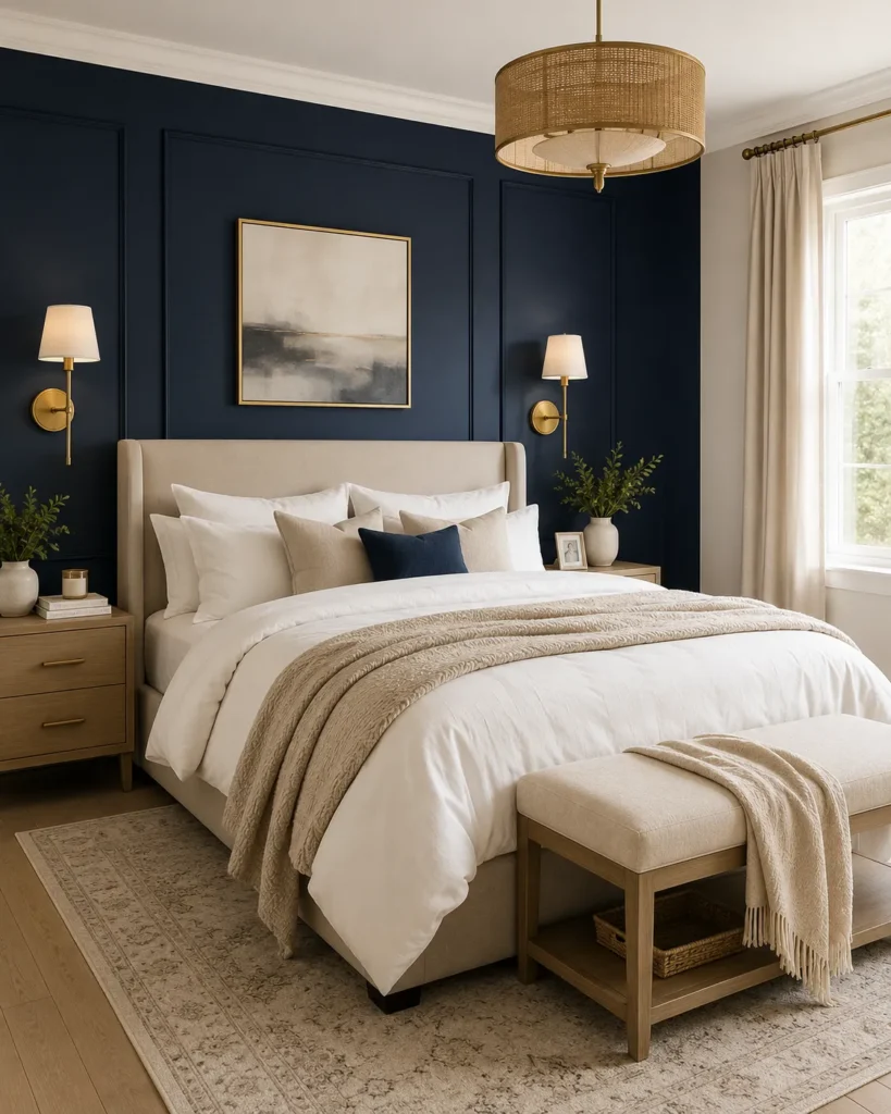  Navy Blue Statement Wall