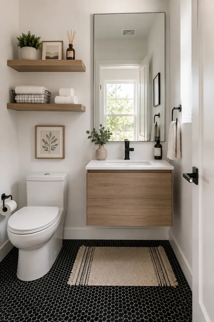 Small Black and White Bathroom