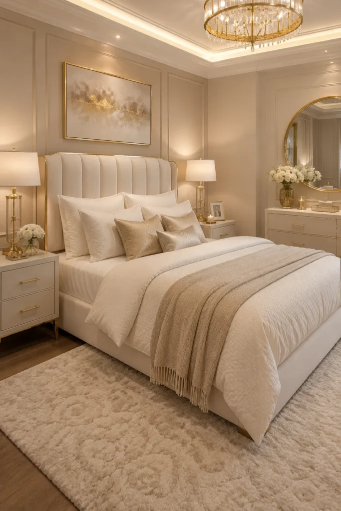 Soft Gold Accent Bedroom
