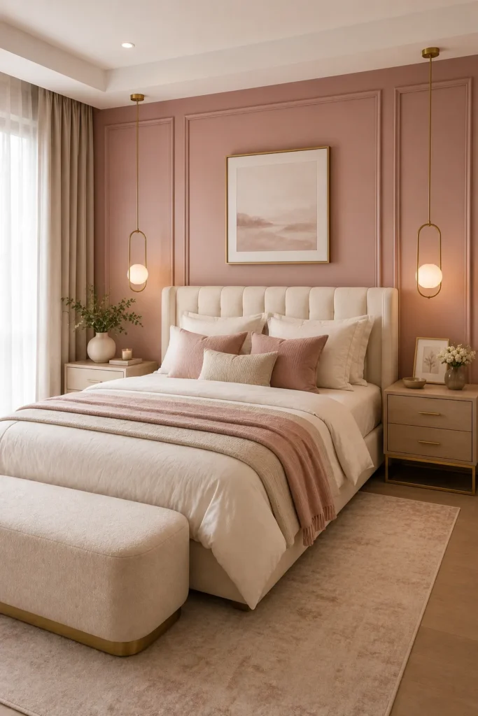 Soft Pink Accent Wall