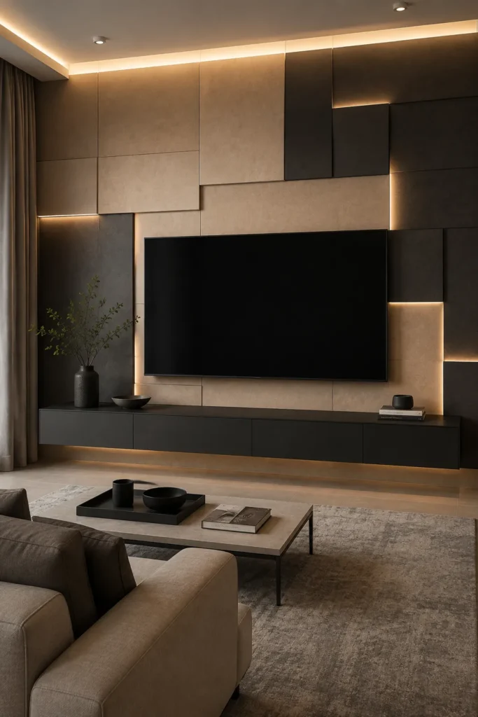 Two-Tone 3D TV Wall