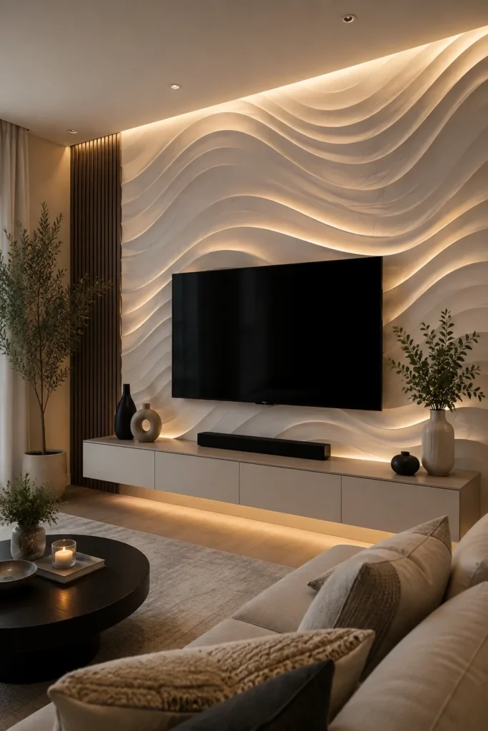Vertical Wave 3D TV Wall
