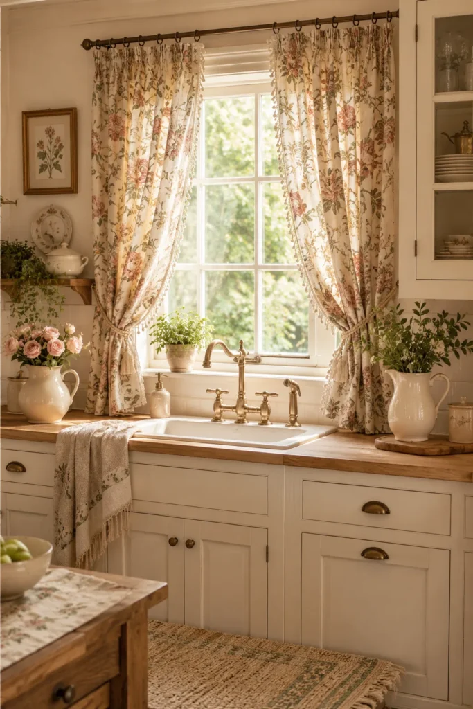 Vintage Floral Curtains