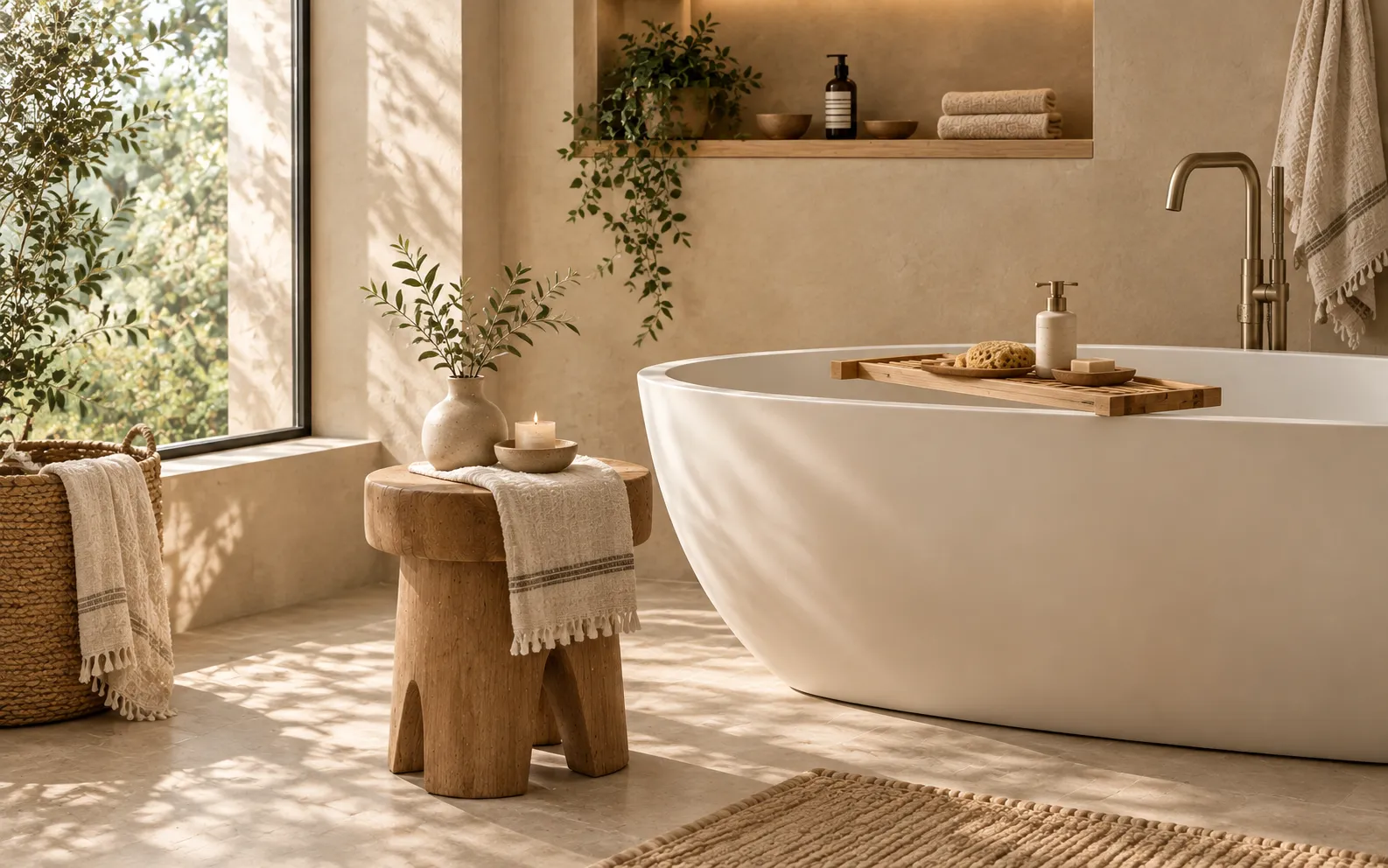 Serene Japandi Bathroom Ideas