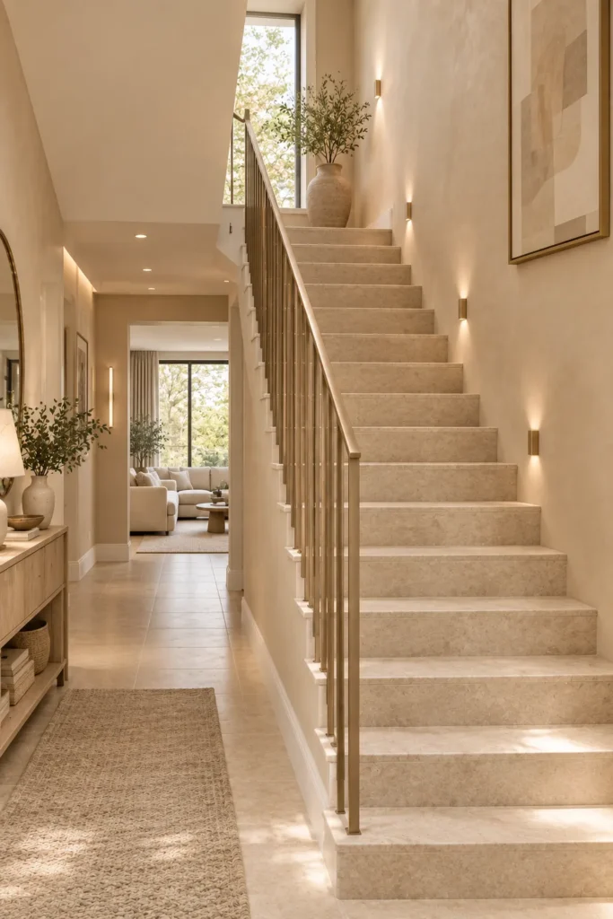 Beige Contemporary Stairs