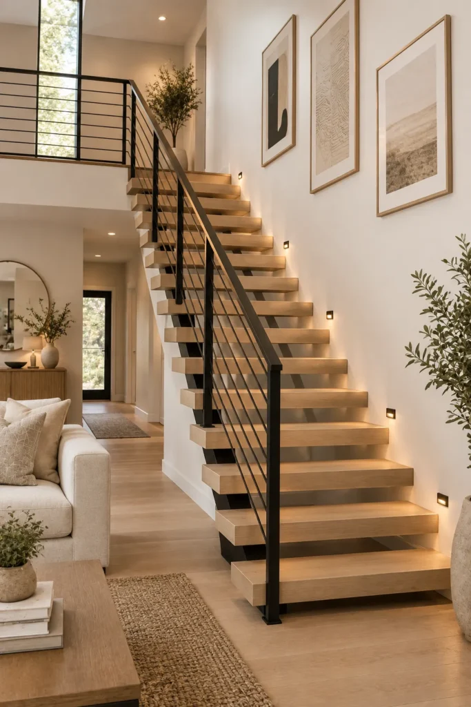 Black Staircase Accents