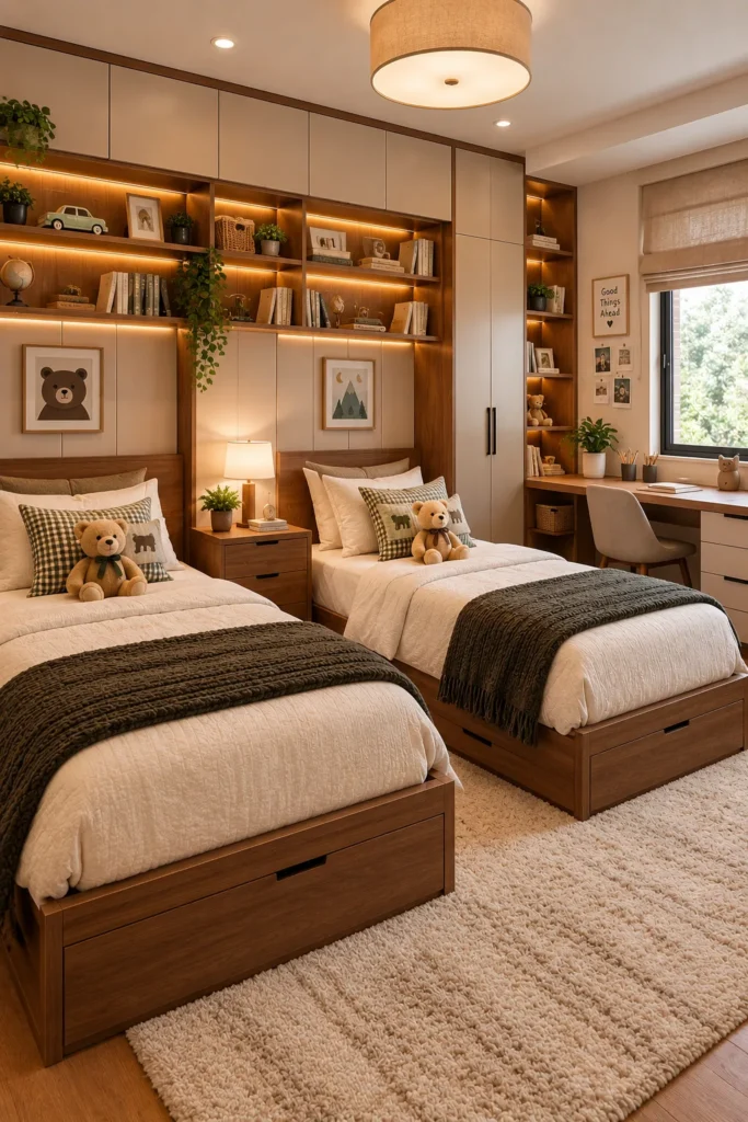  Cozy Modern Twin Bedroom
