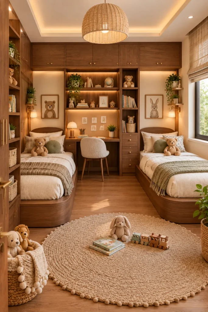 Cozy Wooden Kids Room