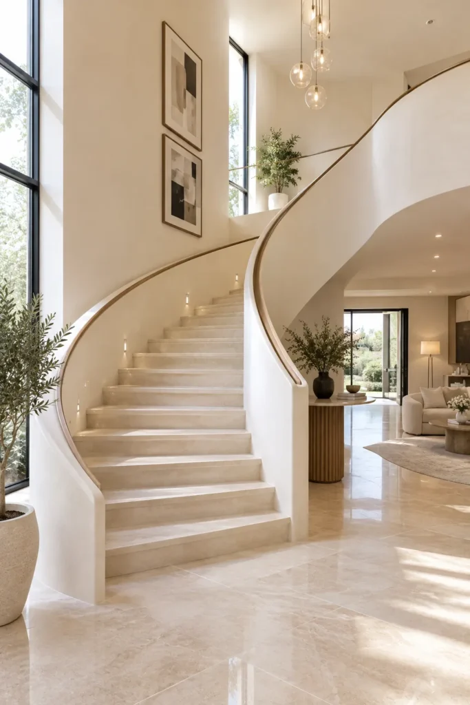 Curved Modern Stairs