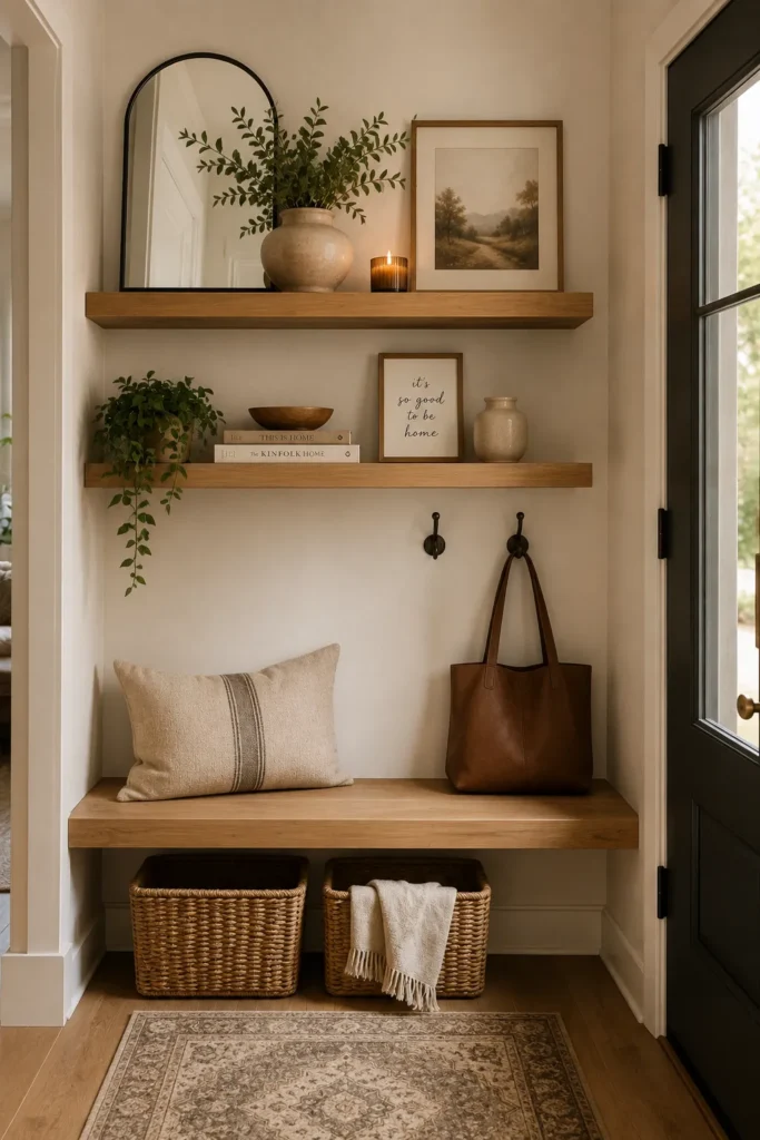 Entryway Floating Shelves