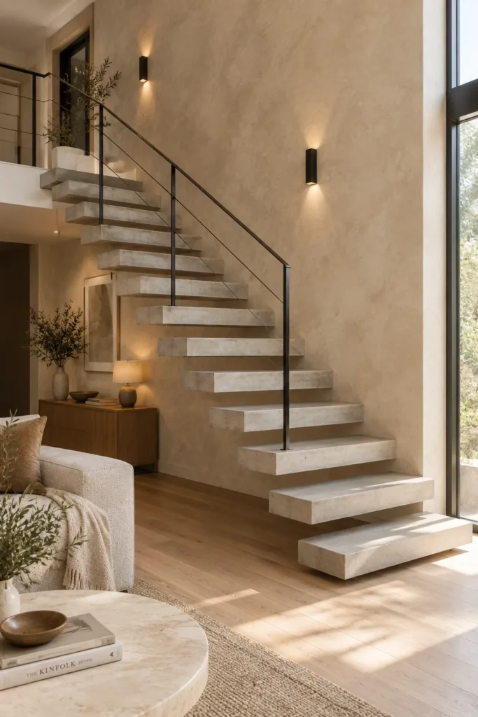 Floating Concrete Stairs