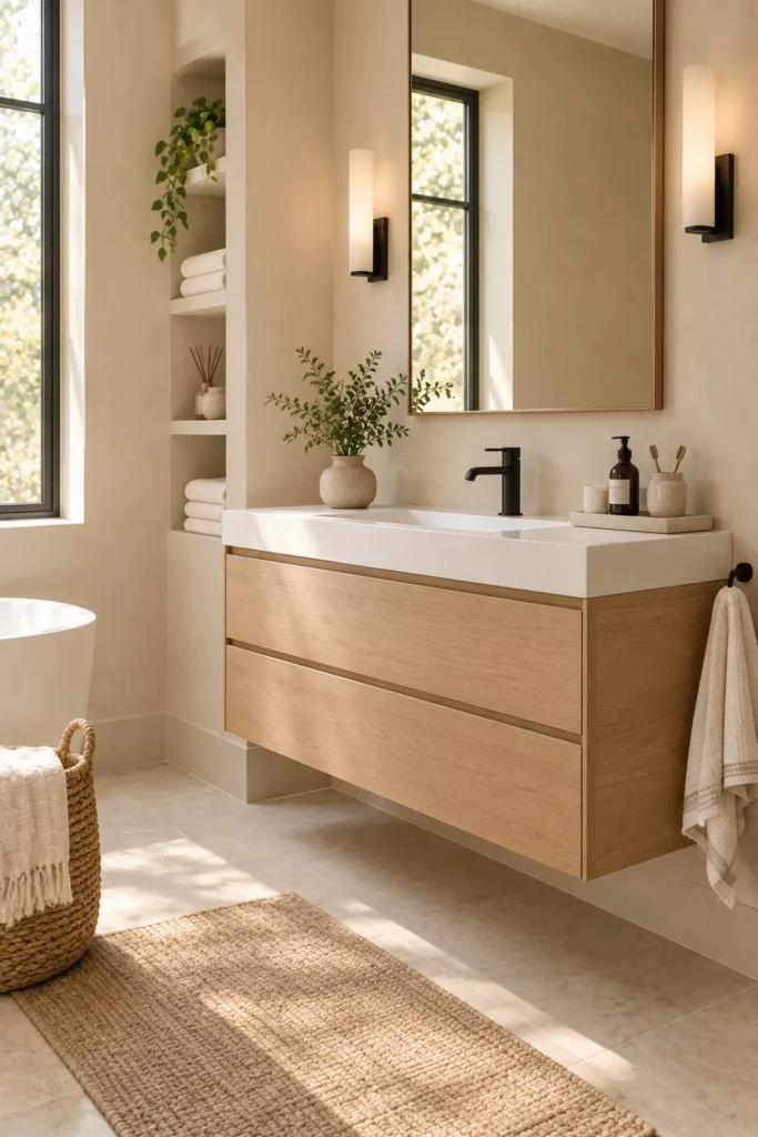 Floating Oak Cabinet