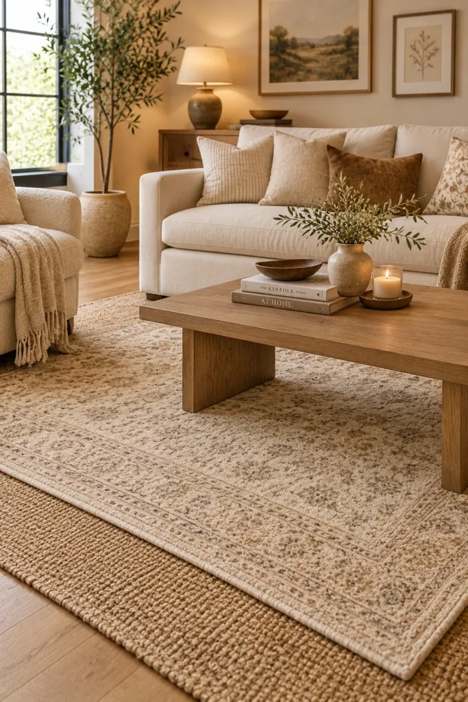 Layered Rugs for Texture