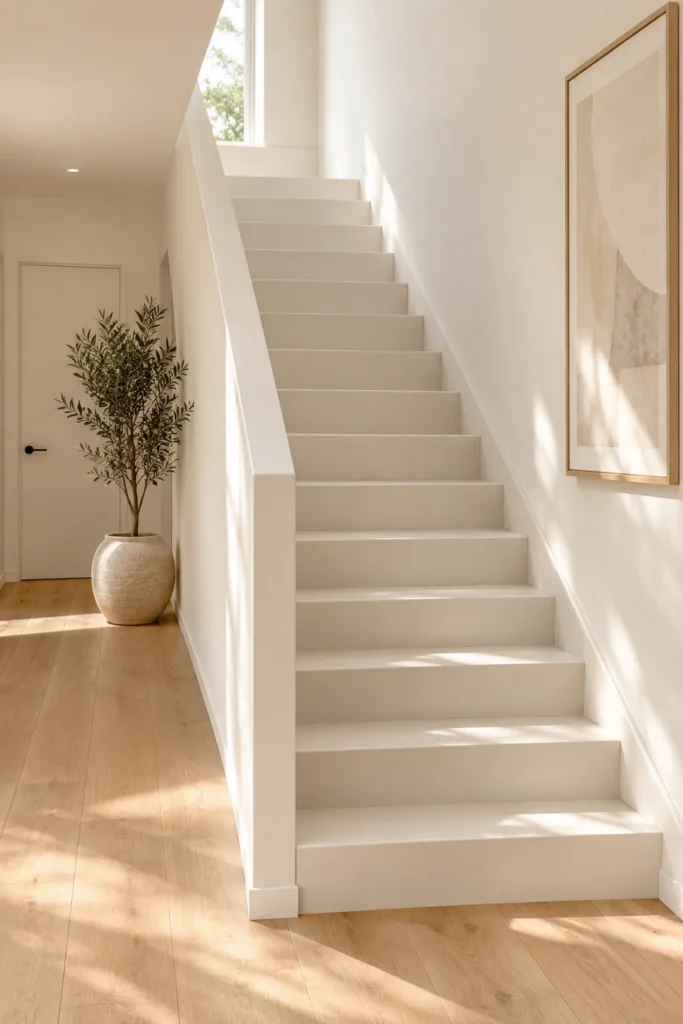 Minimalist White Stairs
