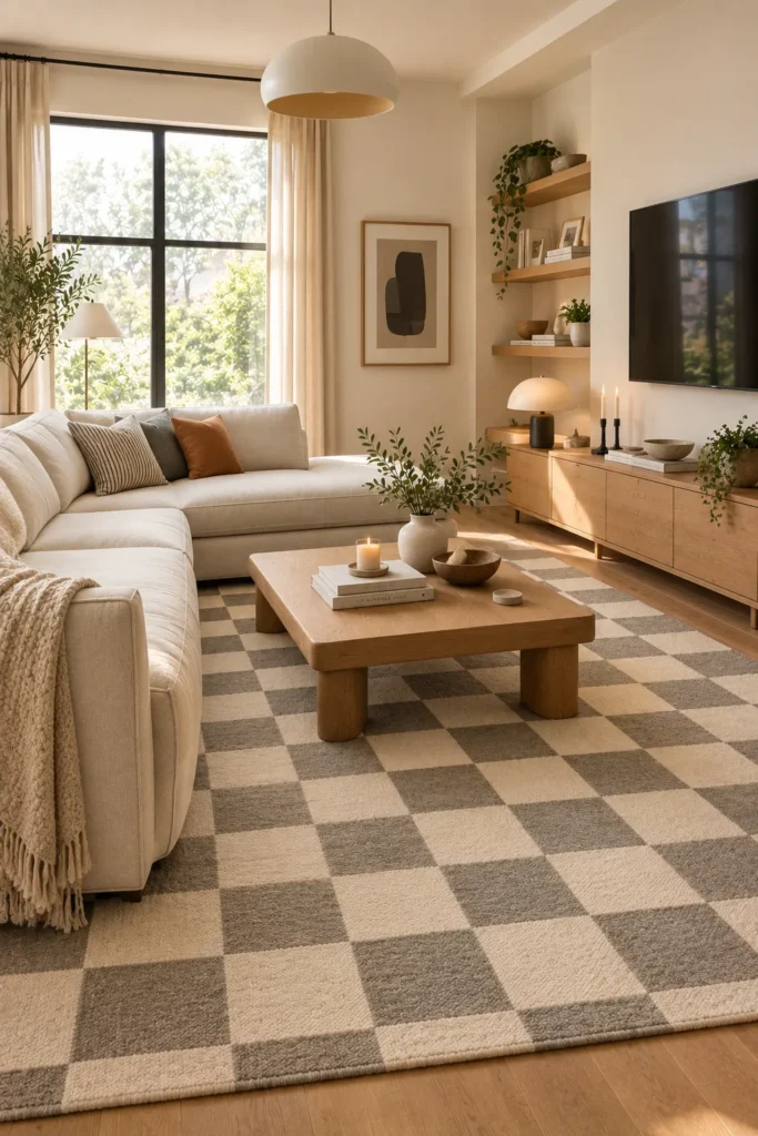 Modern Checkerboard Rug