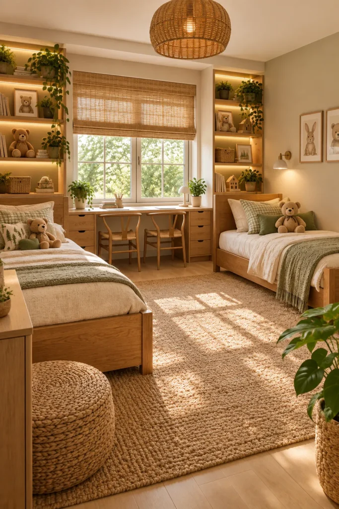 Modern Kids Bedroom With Natural Elements