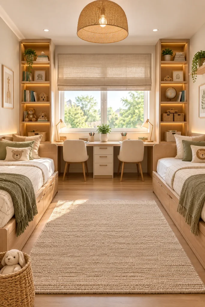 Modern Kids Bedroom With Study Area
